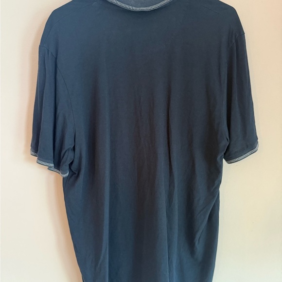 Ted Baker Navy Polo Shirt with White Accents - Picture 3 of 3